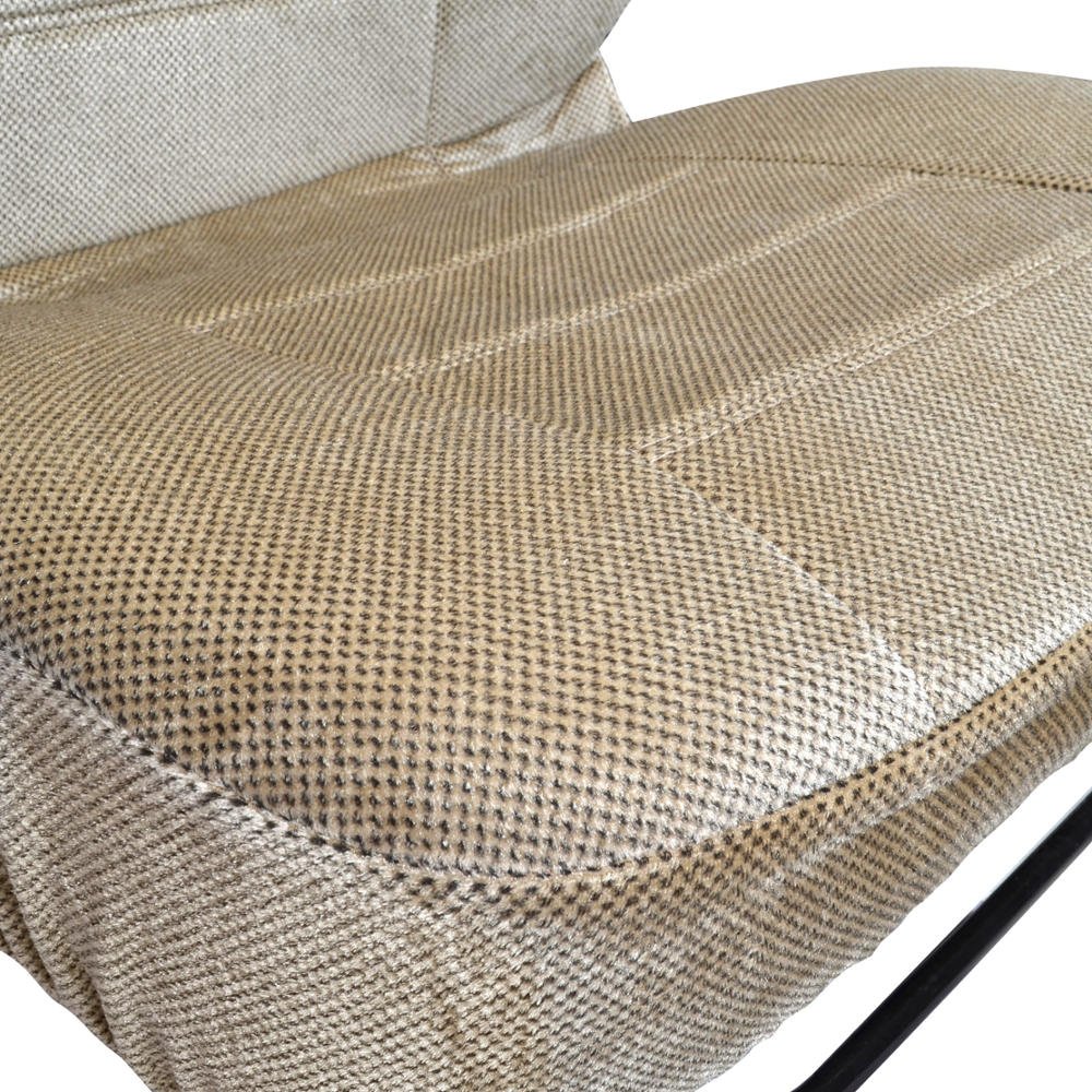 BDK Beige Dotted Cloth Regal Style 4 Piece Premium Low Back Auto Seat Covers - Image 4